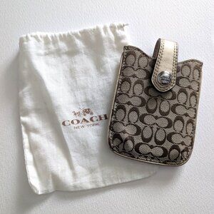 Coach Signature Electronic/Cell Phone Pouch